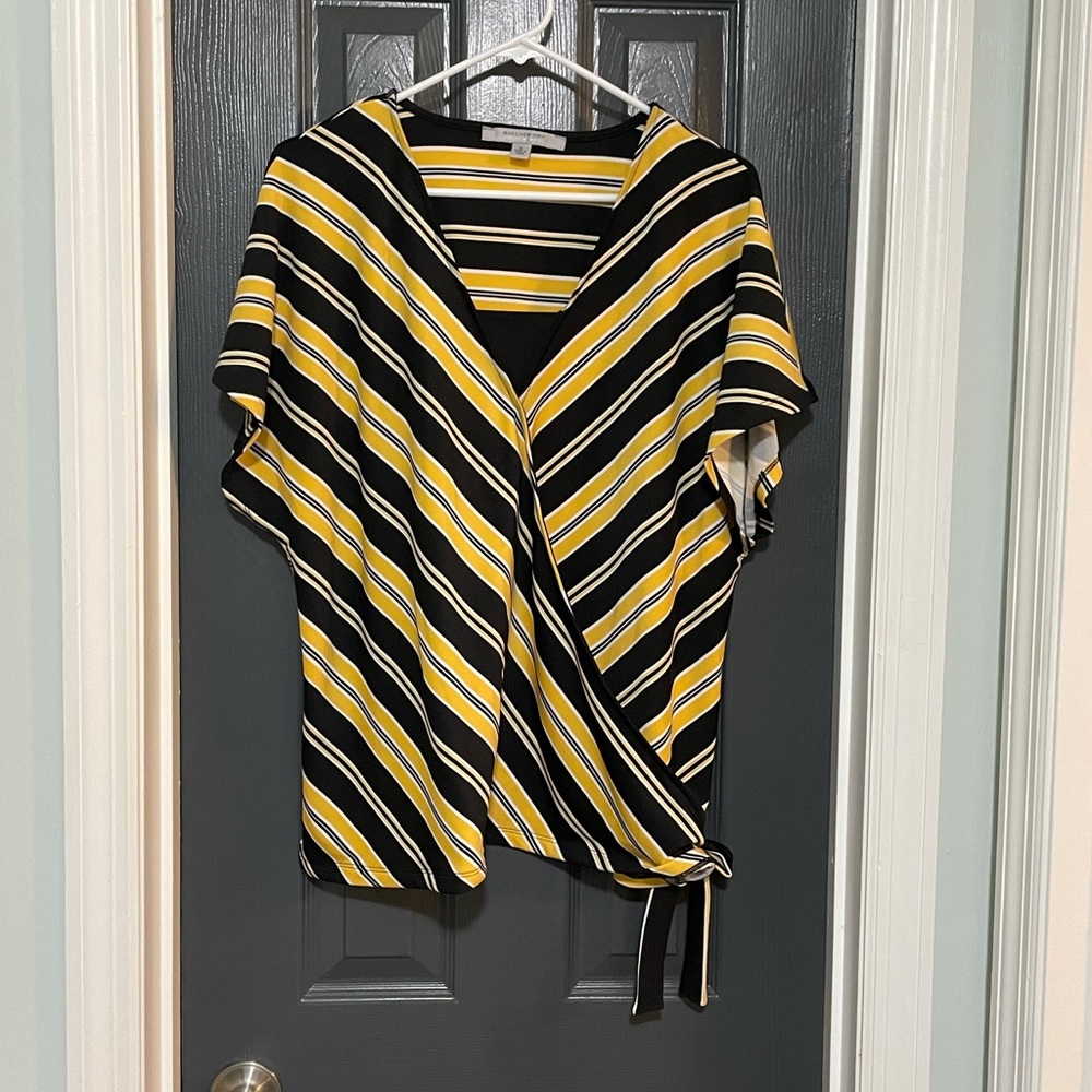 EUC! Faux-Wrap Blouse